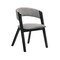 Armen Living Rowan Gray Upholstered Dining Chairs in Black Finish, PK2 LCRWSIGRBL - alternate 5
